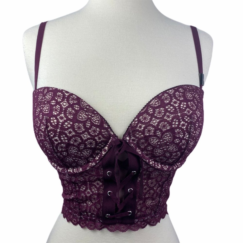 Victoria's Secret Bustier Corset Lace Bra 32DD